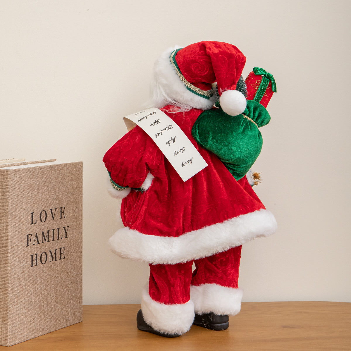 40m Standing Santa Claus Christmas Decoration with Gift Sack