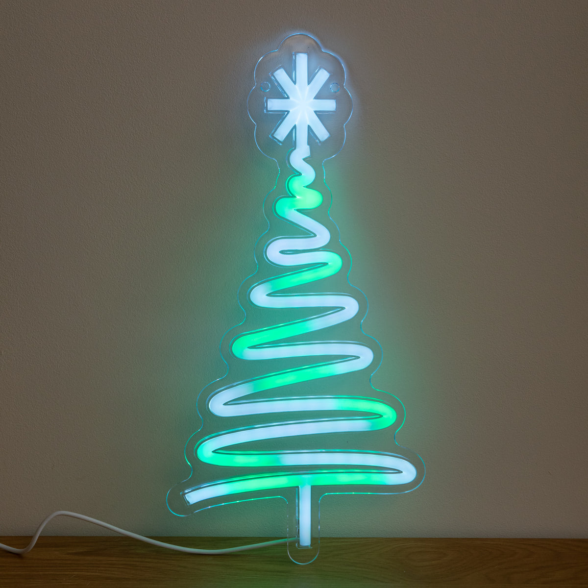 40cm USB Powered Neon Christmas Tree Light with Multi-Coloured LEDs