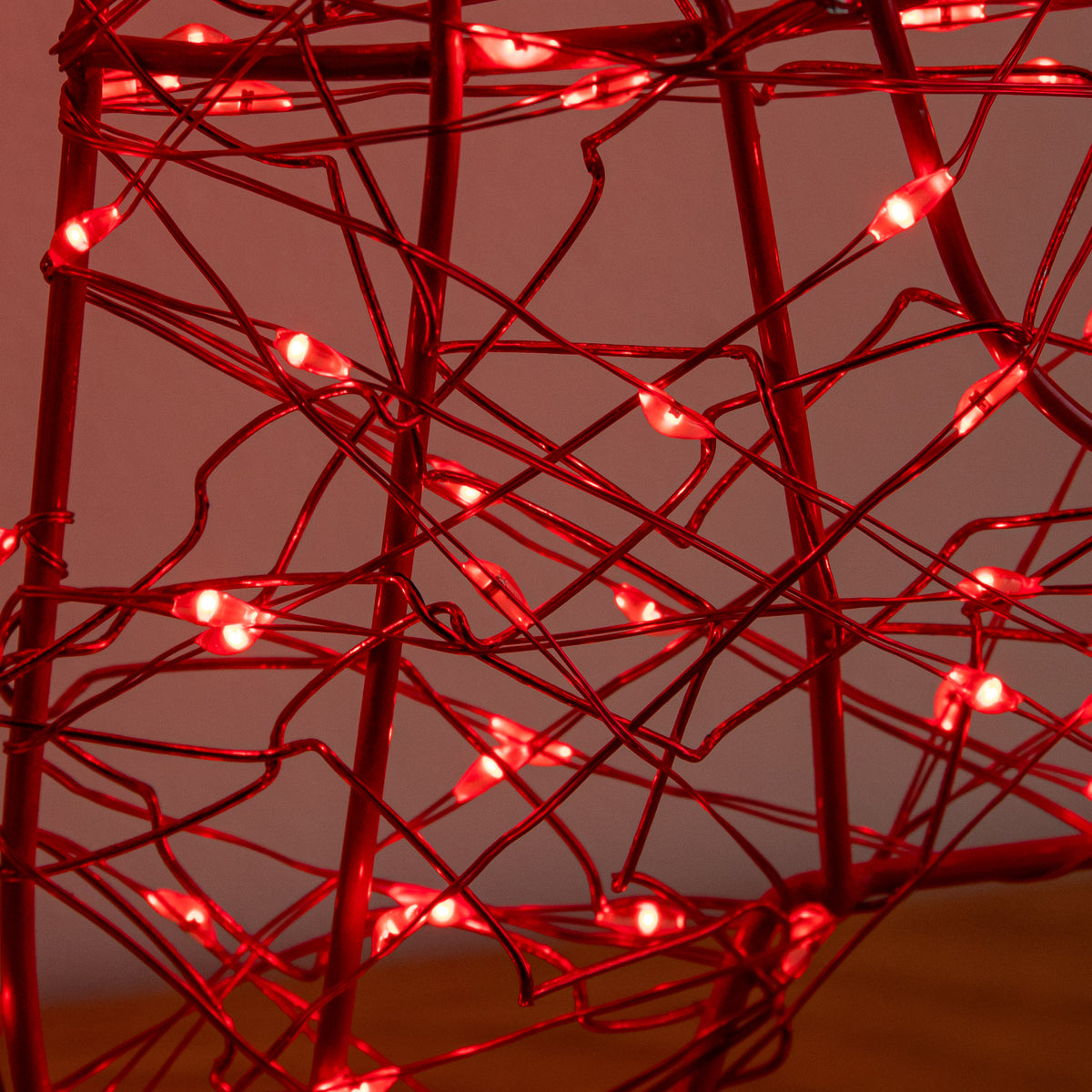 43cm Light up Red Christmas Bow with 650 Red LEDs
