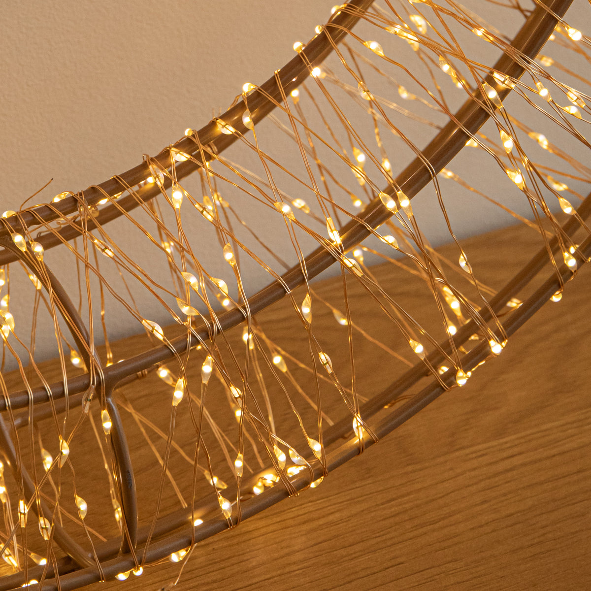50cm Galaxy Christmas Light Up Decoration Wreath 1440 Warm White LEDs