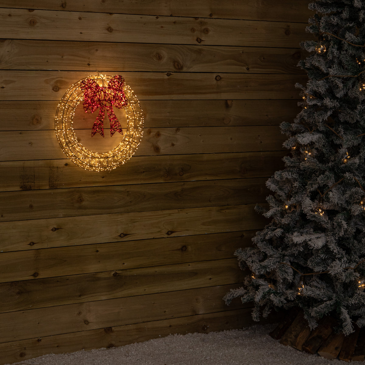 50cm Galaxy Christmas Light Up Decoration Wreath 1440 Warm White LEDs