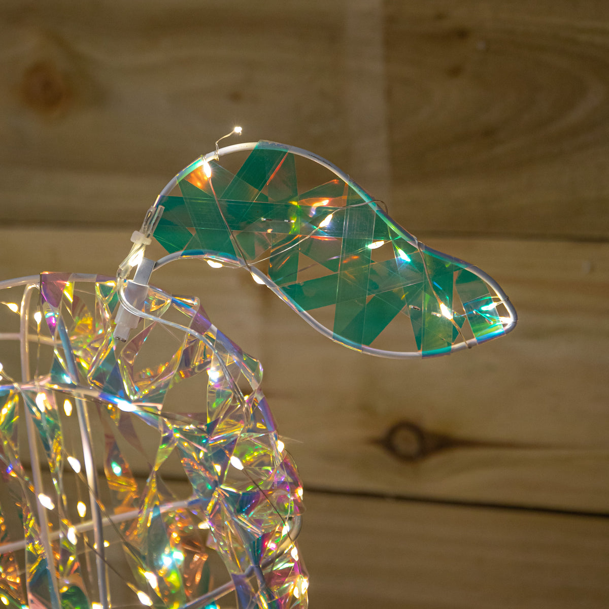 1.2m Light up Iridescent Christmas Reindeer with Warm White LEDs