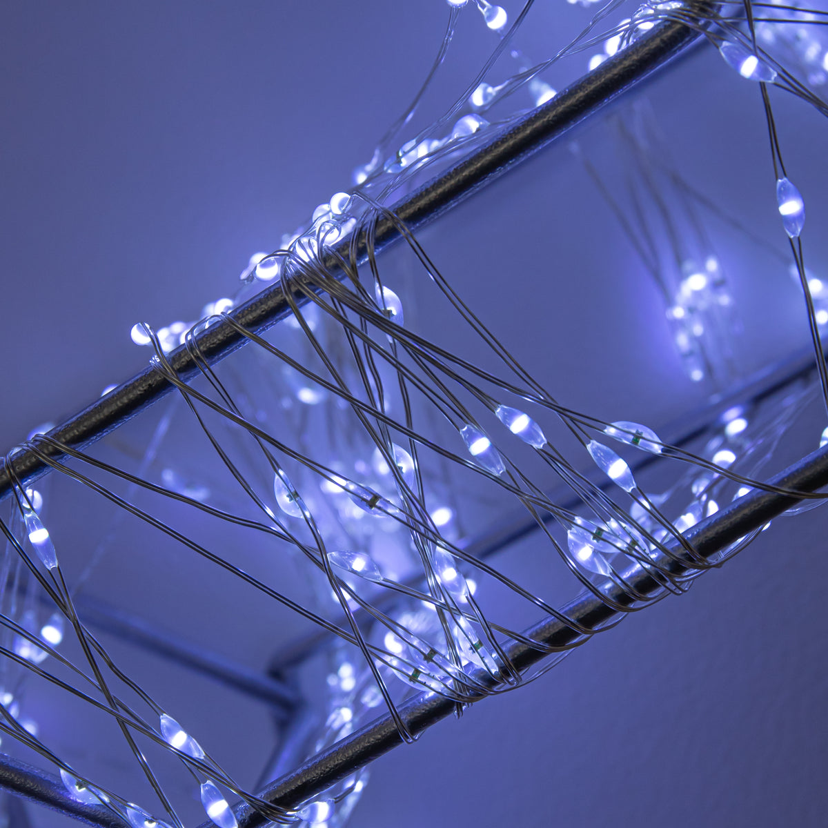 58cm Light up Silver Galaxy Star Christmas Decoration with Cool White LEDs