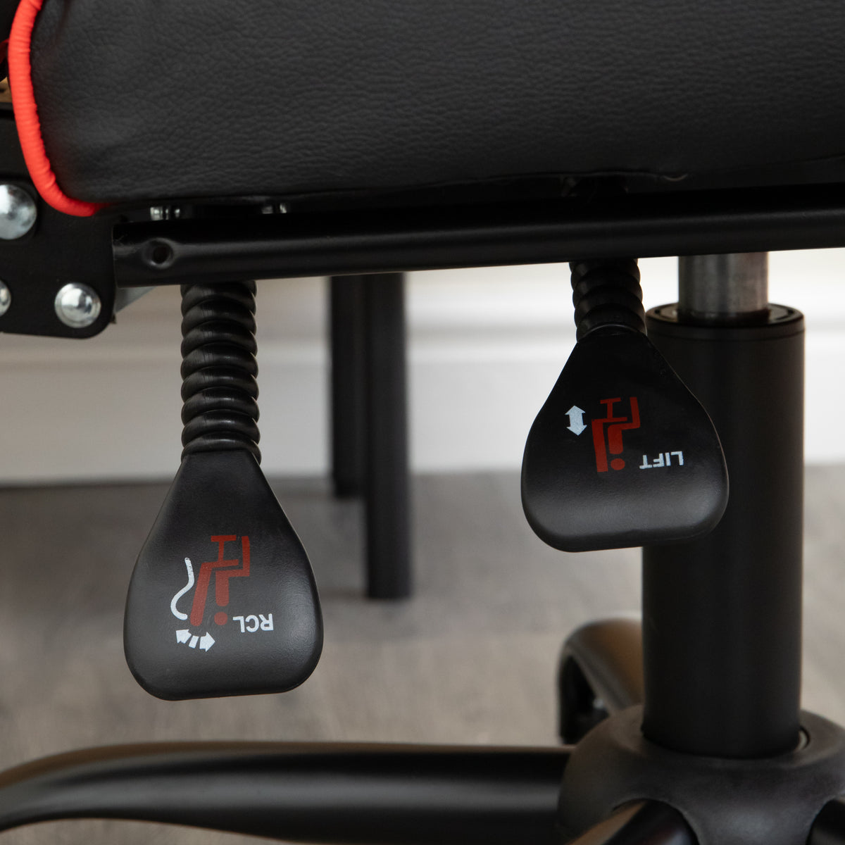 Ergonomic Gaming Chair with Footrest and Removable Pillows in Red