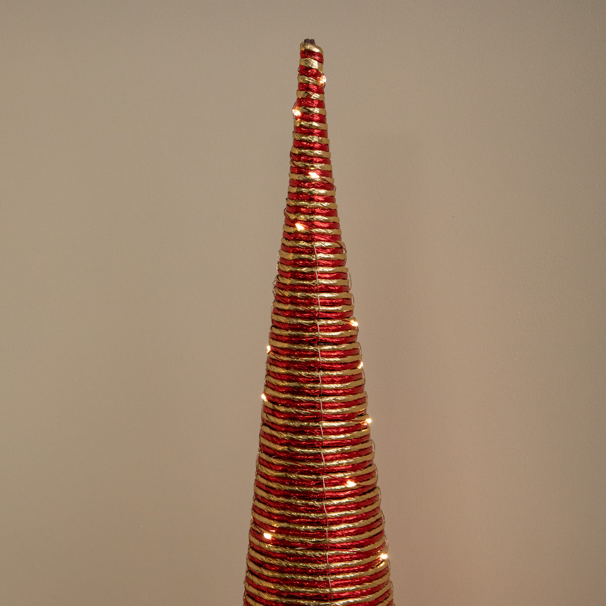 Set of 3 Light Up Christmas Cone Trees with Warm White LEDs & Timer