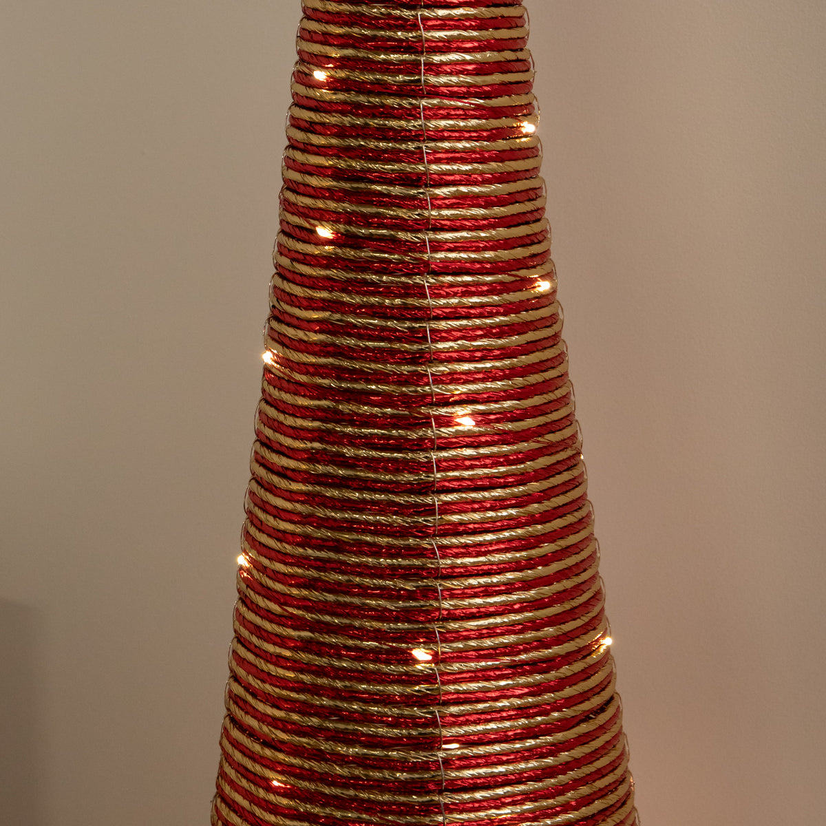 Set of 3 Light Up Christmas Cone Trees with Warm White LEDs & Timer