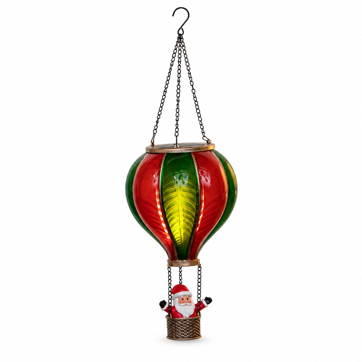 62cm Santa Light Up Hot Air Balloon Hanging Christmas Decoration