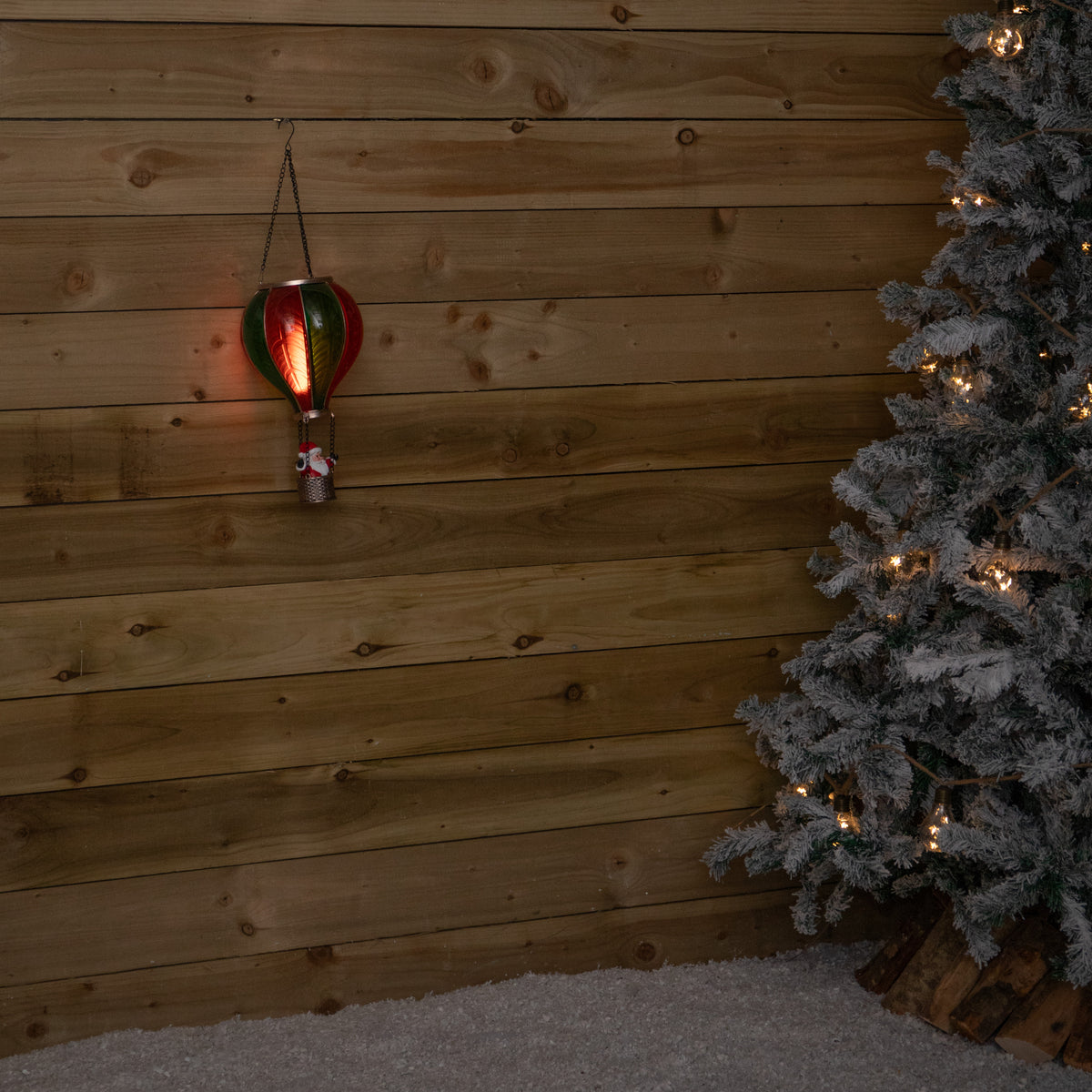 62cm Santa Light Up Hot Air Balloon Hanging Christmas Decoration