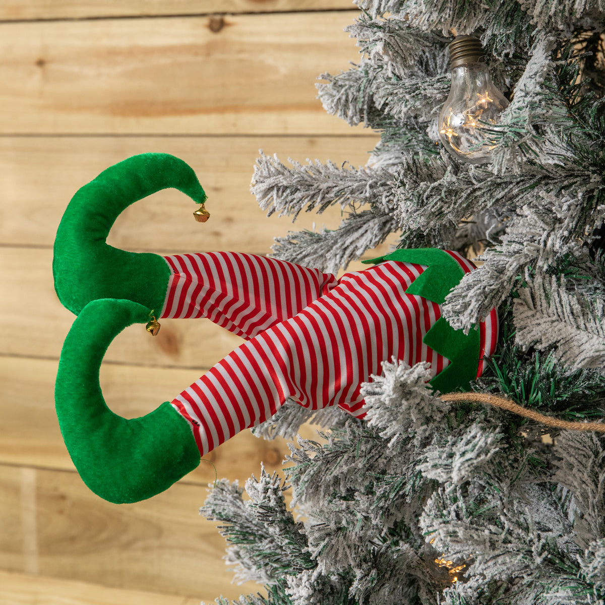 35cm Elf's Stuck Wriggling Christmas Tree Decoration