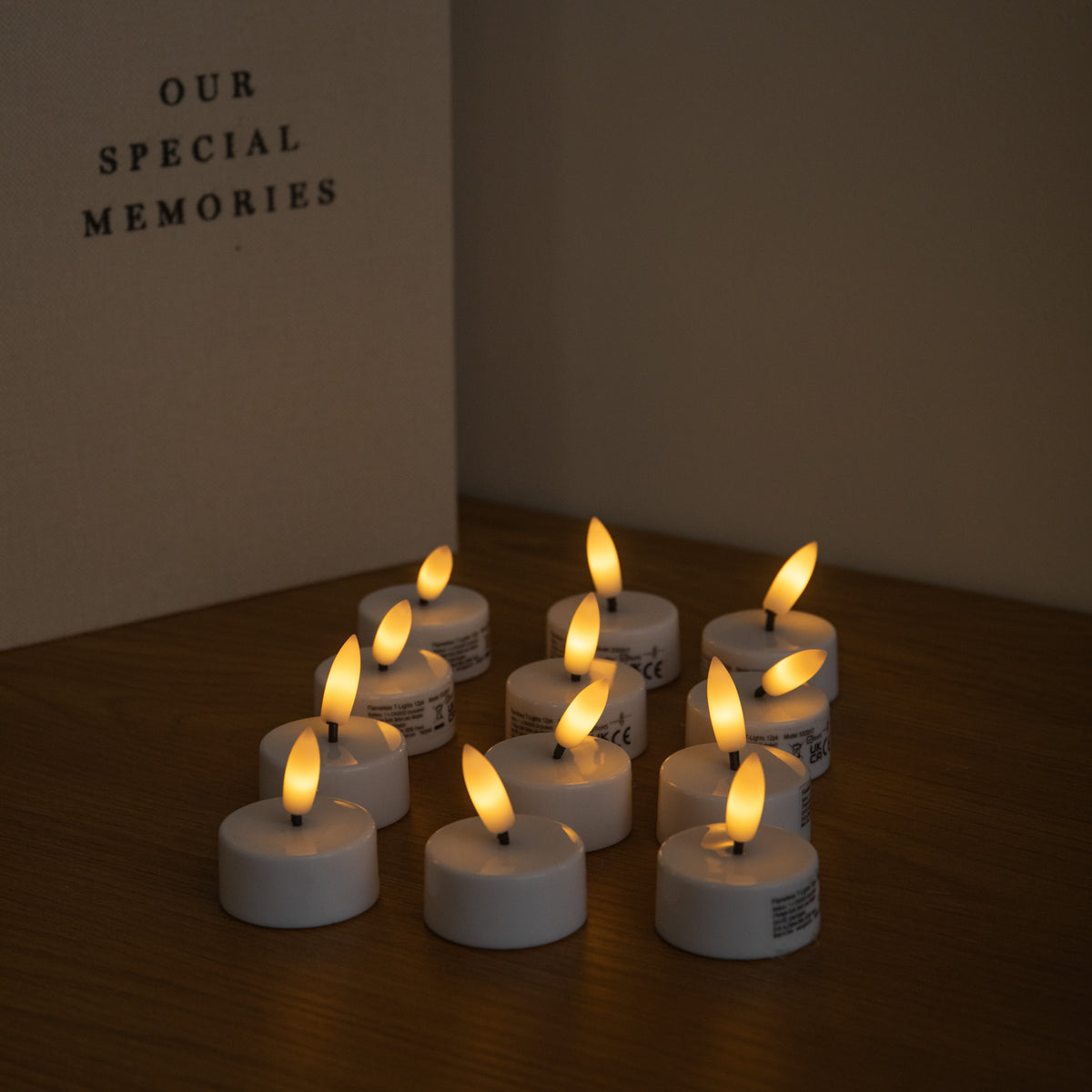 Battery Powered 12 Pack Flameless LED Tealight Candles