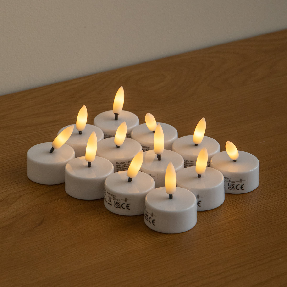 Battery Powered 12 Pack Flameless LED Tealight Candles