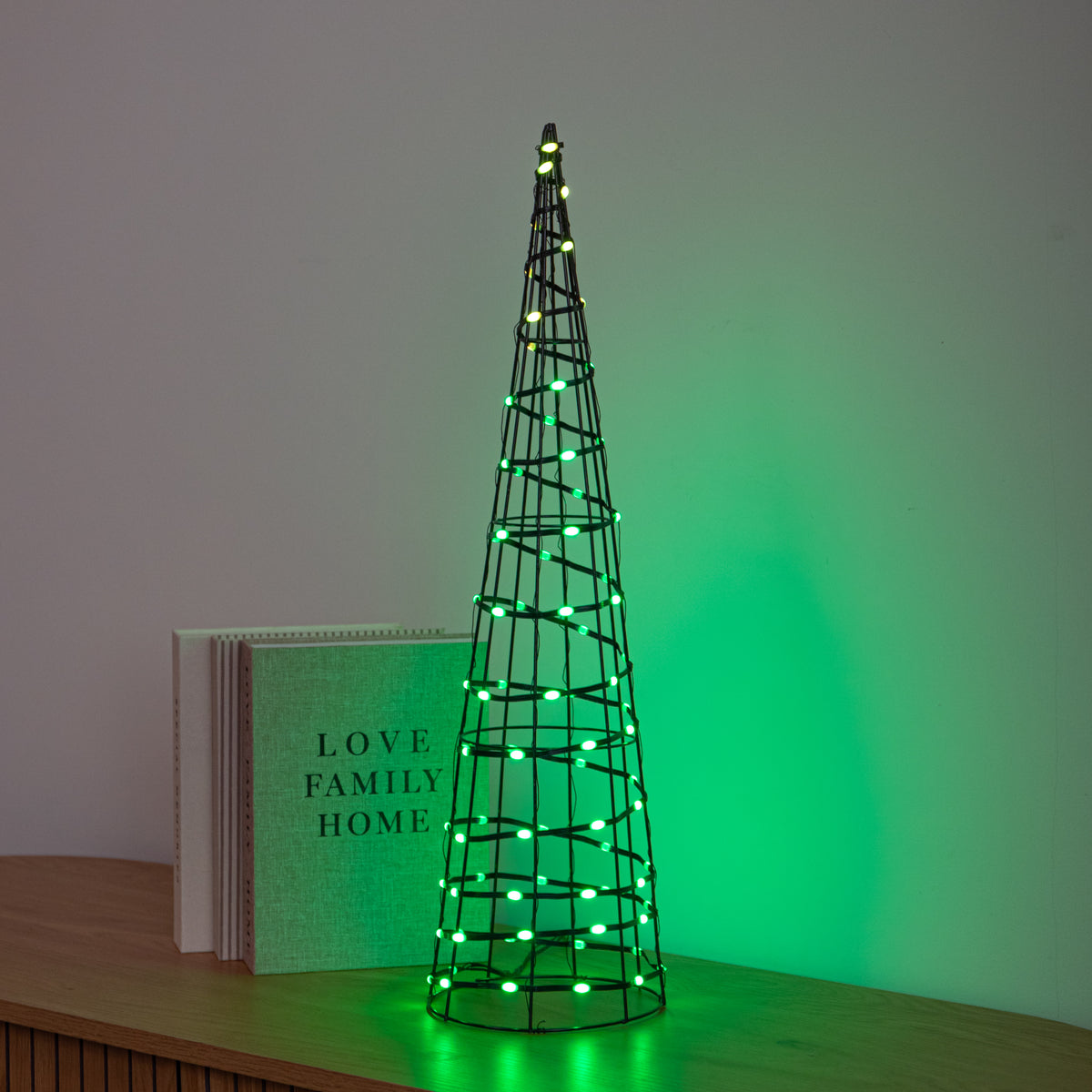 60cm Light up Black Christmas Cone with Remote Control & RGB LEDs