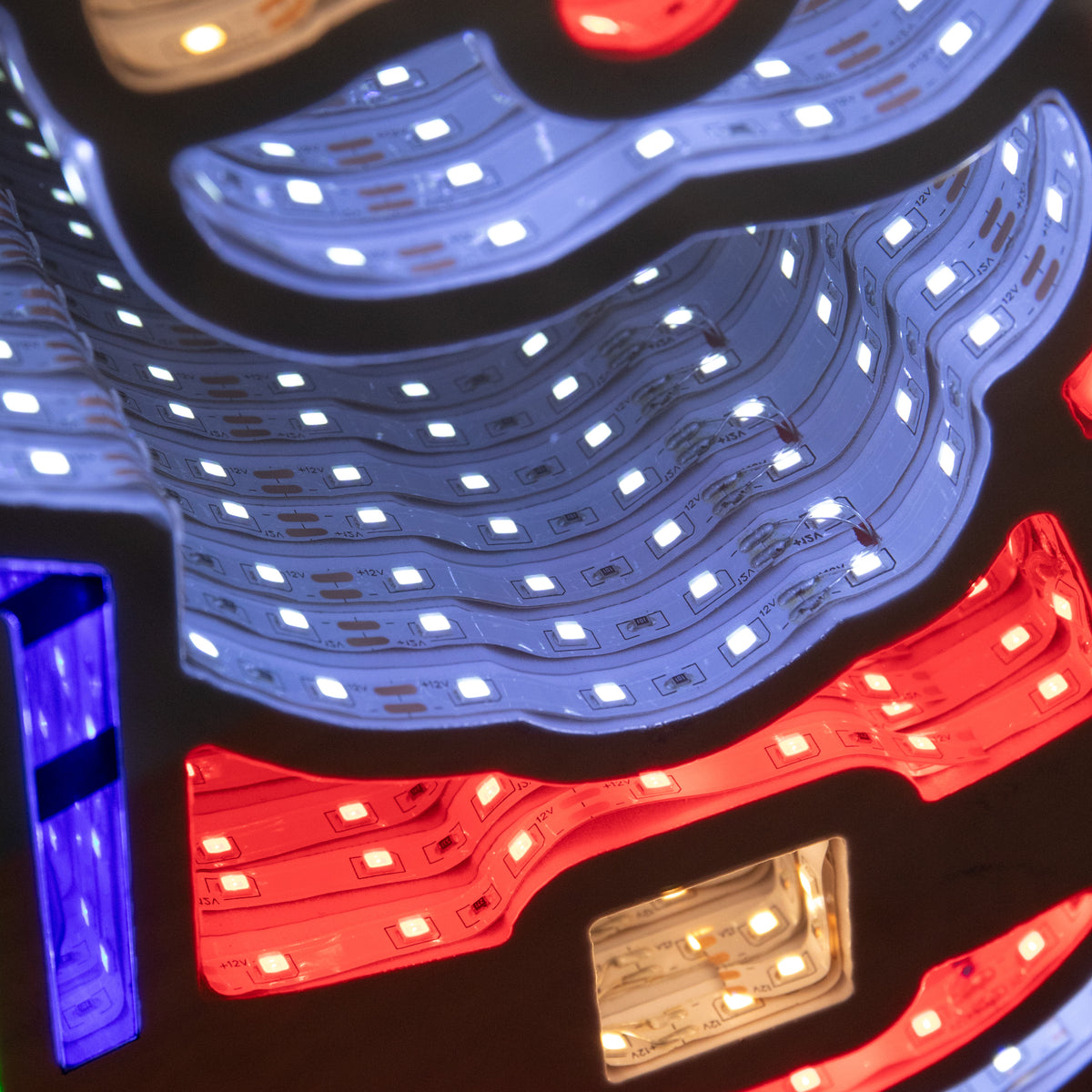 40cm Santa Infinity Mirror Light Christmas Decoration with LEDs