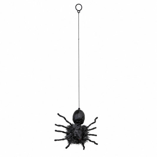 2ft Battery Operated Ash Dropping Dangling Halloween Spider Animatronic Decoration