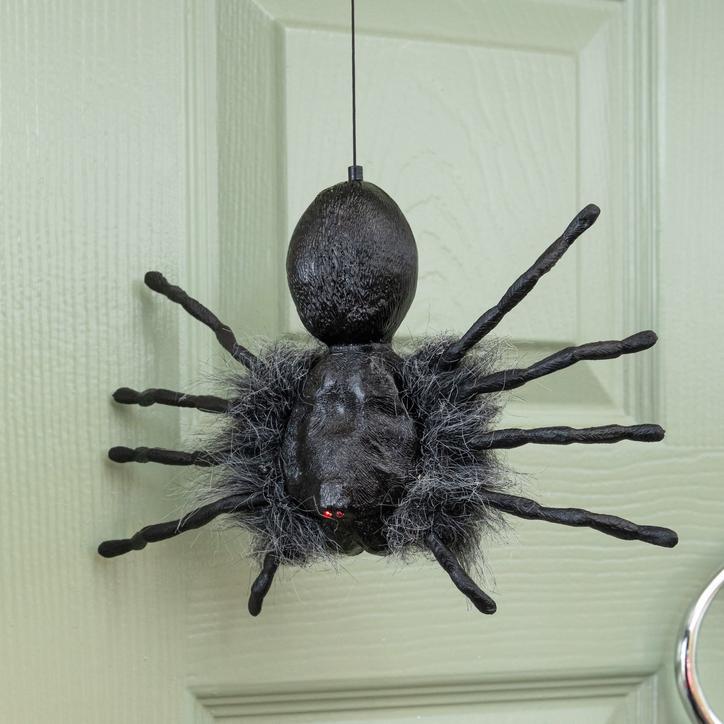3 Pack of 2ft Battery Operated Ash Dropping Dangling Halloween Spider Animatronic Decoration