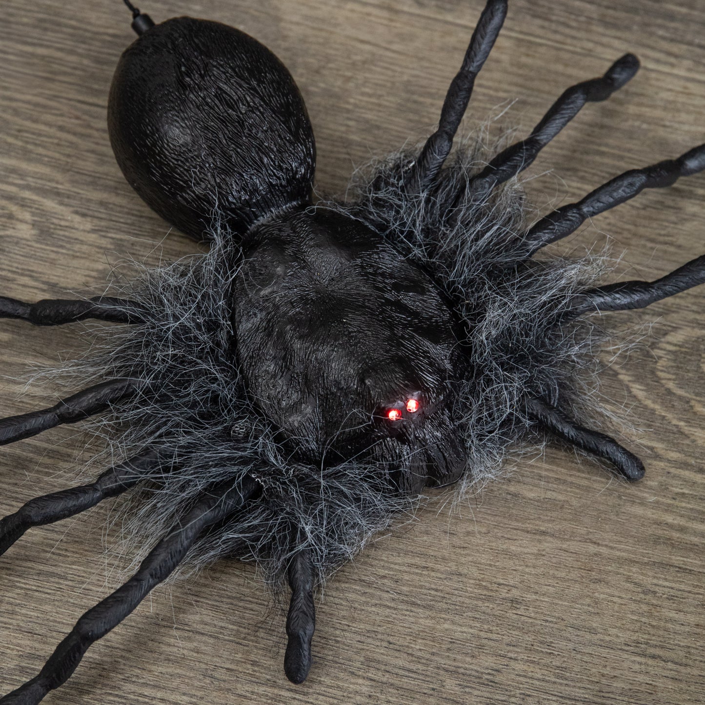 2ft Battery Operated Ash Dropping Dangling Halloween Spider Animatronic Decoration