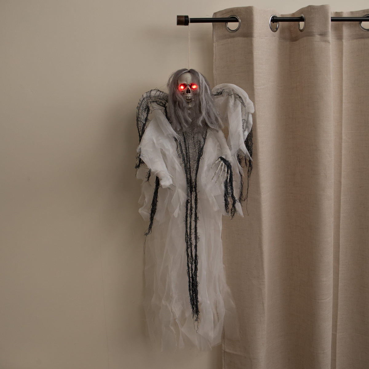 90cm Animated Flapping Cackling Death Angel Halloween Decoration