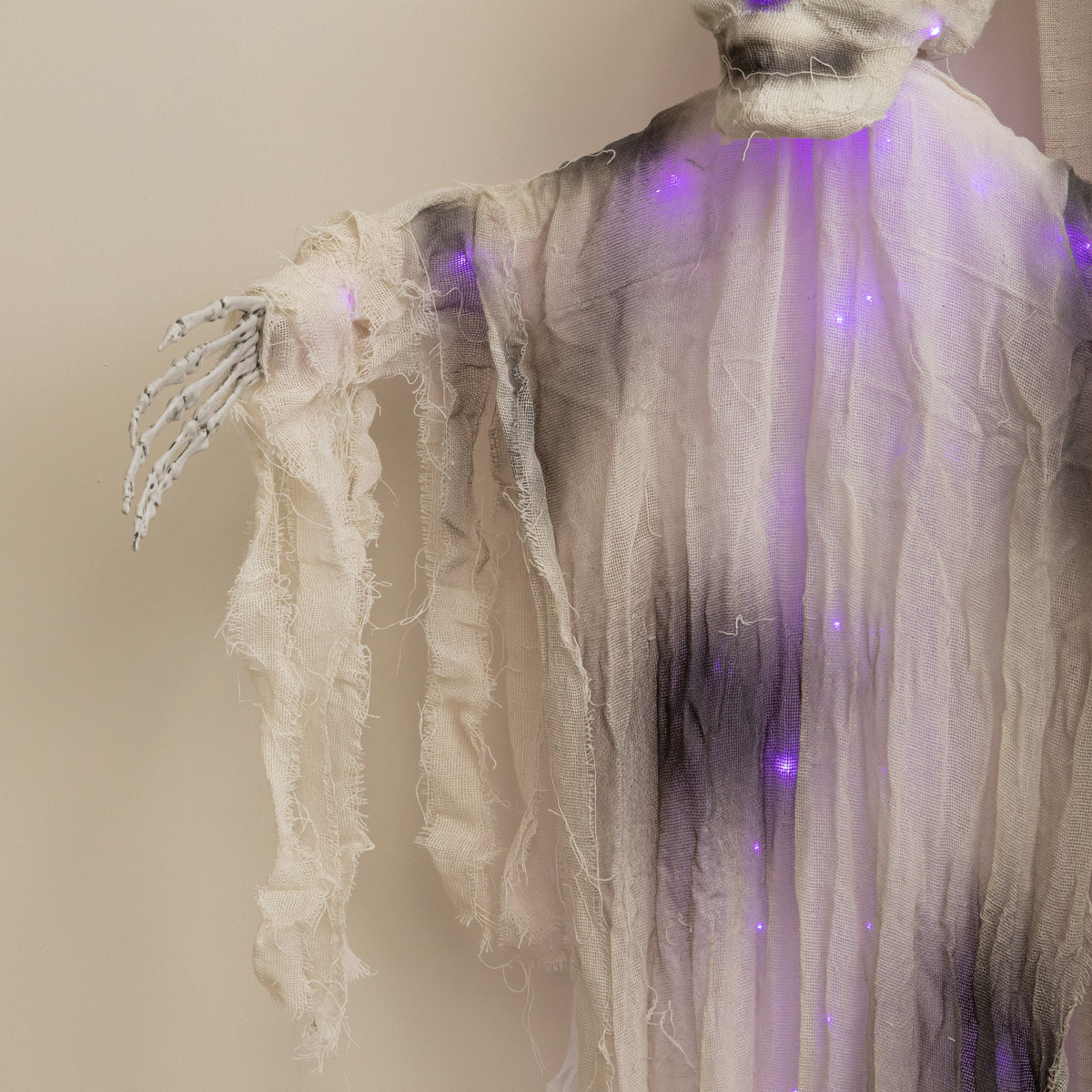 1.47m Light Up Hanging Halloween Mummy with Purple LEDs
