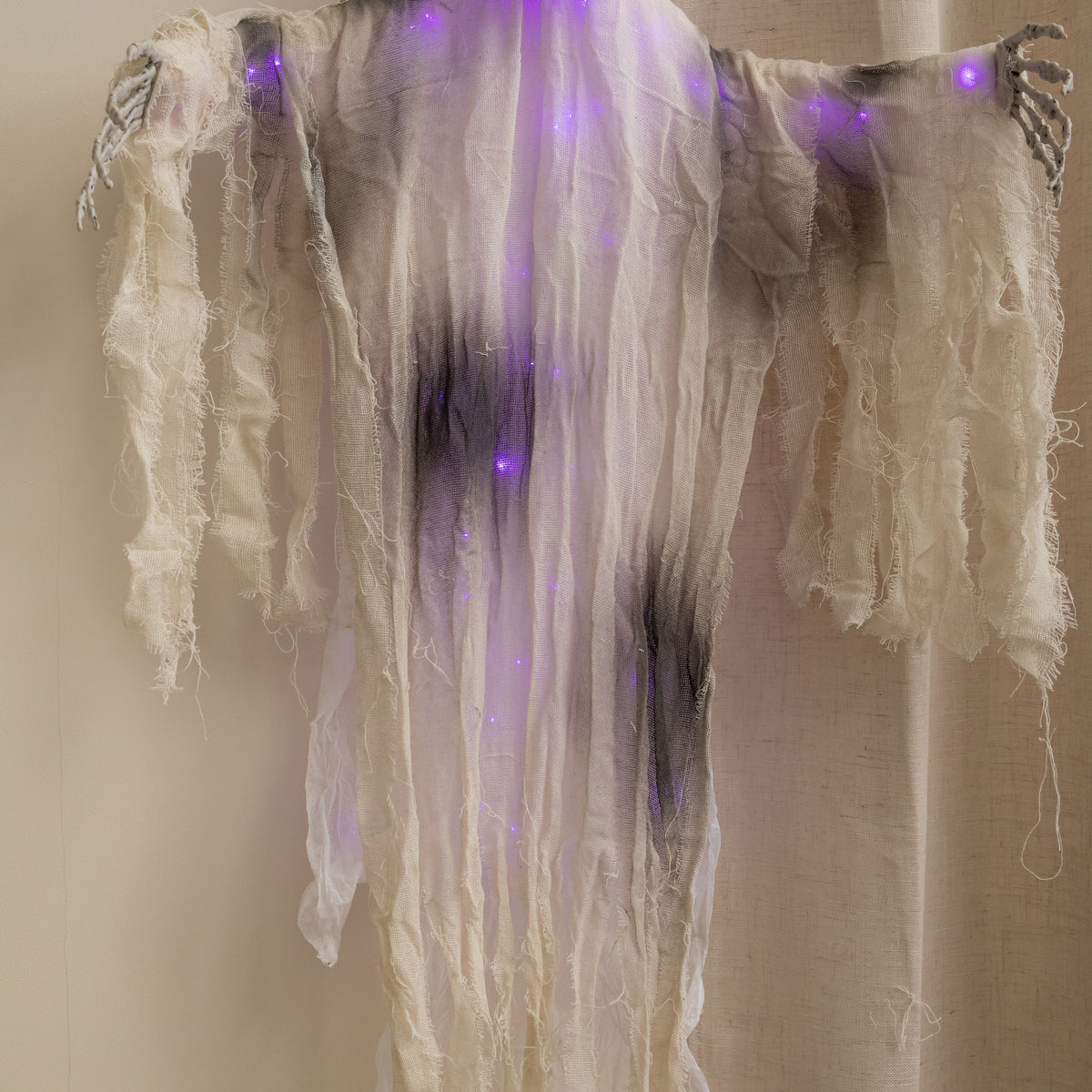 1.47m Light Up Hanging Halloween Mummy with Purple LEDs