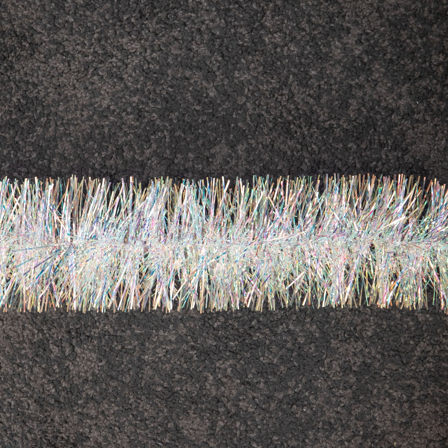 2m x 12cm White Fine Cut Iridescent Christmas Tinsel Garland