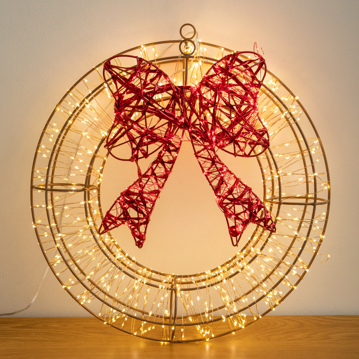 38cm Galaxy Light Up Christmas Wreath with 960 LEDs & Timer