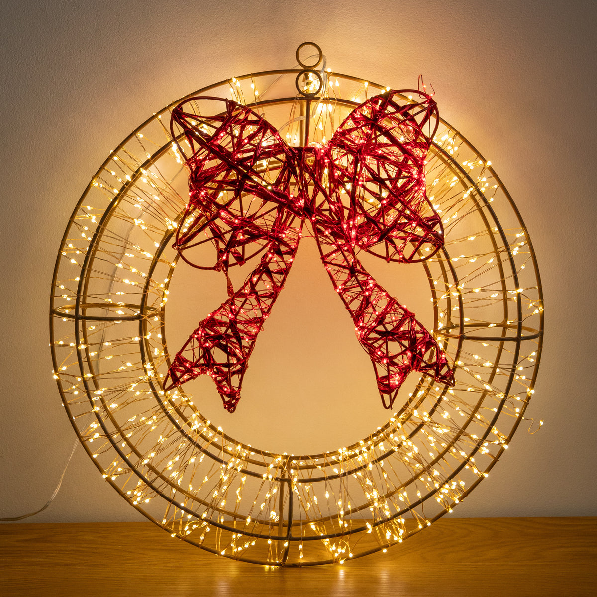 38cm Galaxy Light Up Christmas Wreath with 960 LEDs & Timer