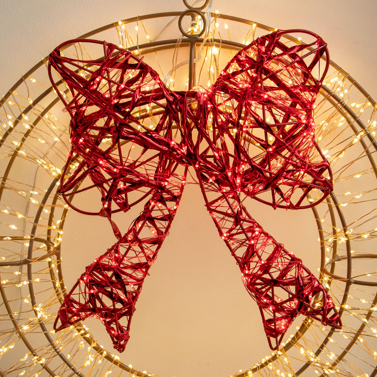 38cm Galaxy Light Up Christmas Wreath with 960 LEDs & Timer
