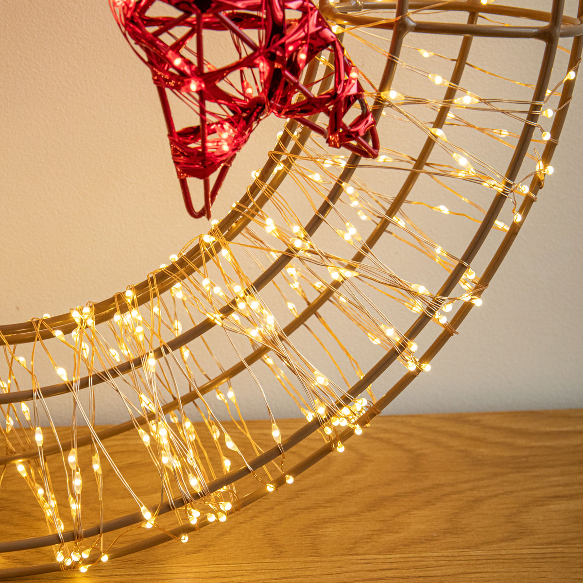 38cm Galaxy Light Up Christmas Wreath with 960 LEDs & Timer