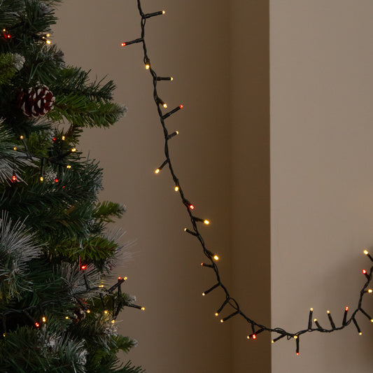 25m 1000 LED TreeBrights Christmas String Lights in Red & Warm White