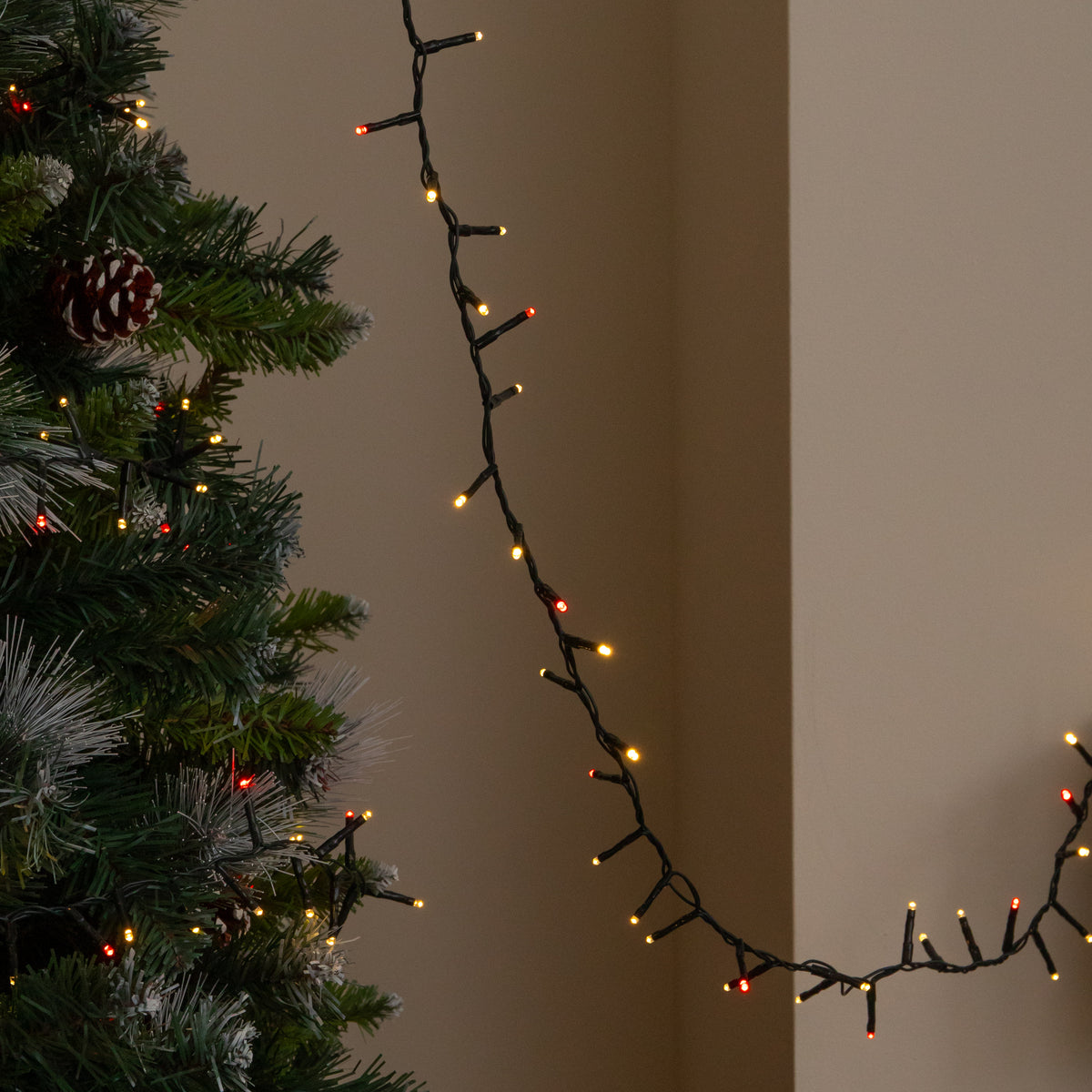 18.7m 750 LED TreeBrights Christmas String Lights in Red & Warm White