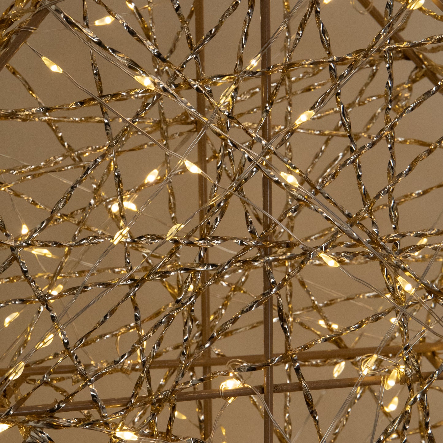 60cm Gold Light Up Christmas Tree with 300 Warm White LEDs & Timer