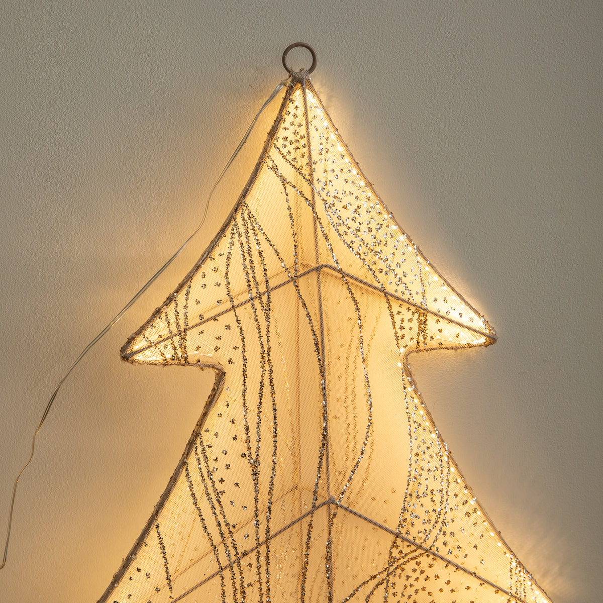 55cm Aura Light Up Christmas Tree Silhouette with Warm White LEDs