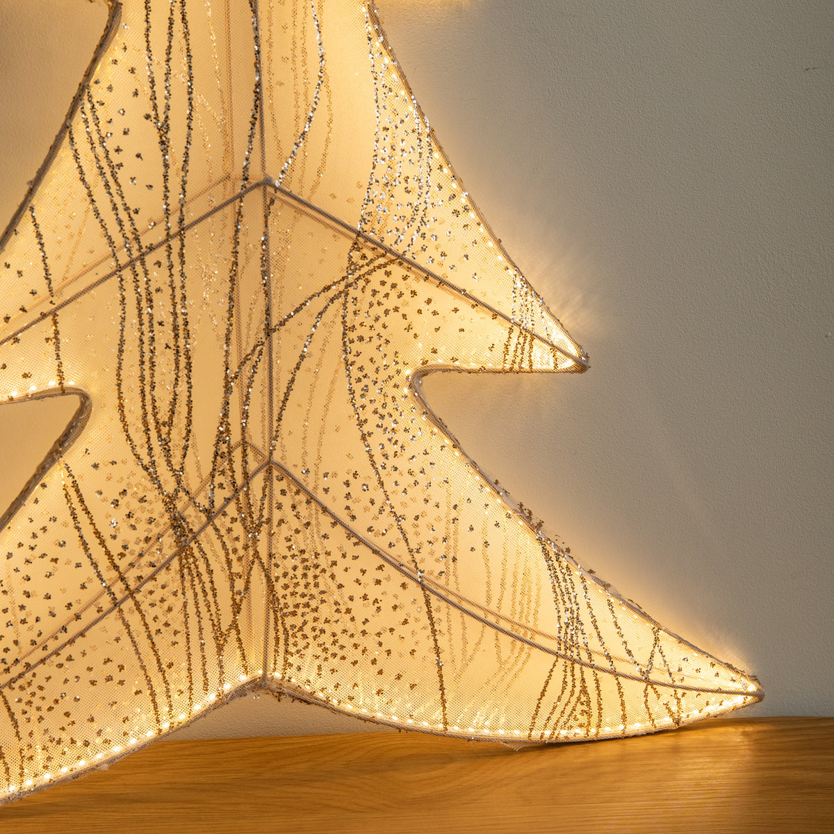 55cm Aura Light Up Christmas Tree Silhouette with Warm White LEDs