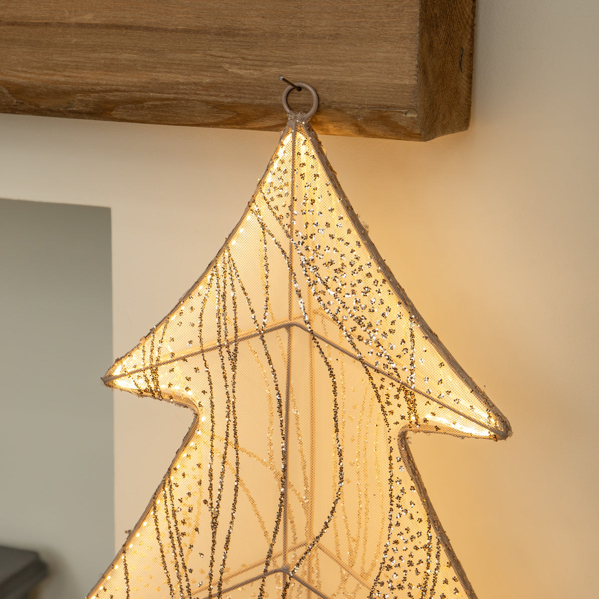 55cm Aura Light Up Christmas Tree Silhouette with Warm White LEDs