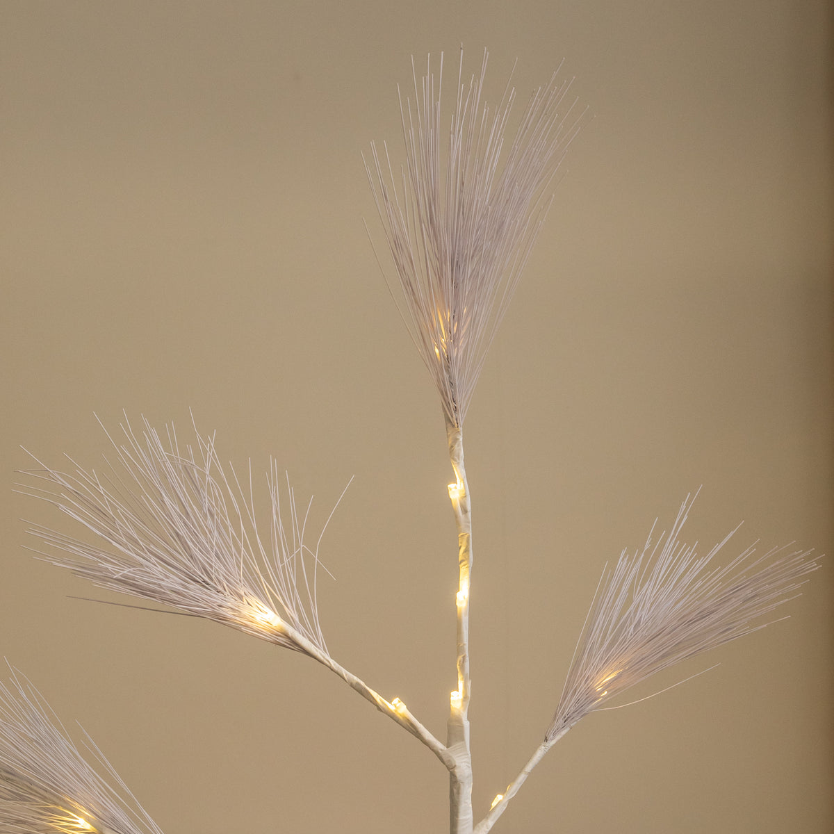 5ft (1.5m) Light Up Feather Pine Christmas Tree with Warm White LEDs