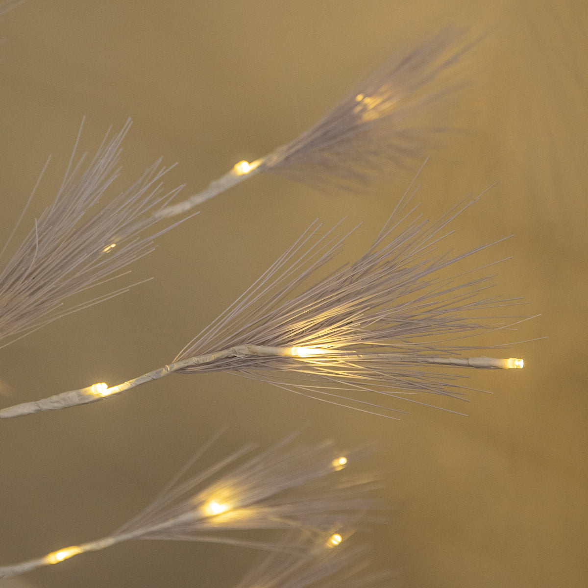 6ft (1.8m) Light Up Feather Pine Christmas Tree with Warm White LEDs