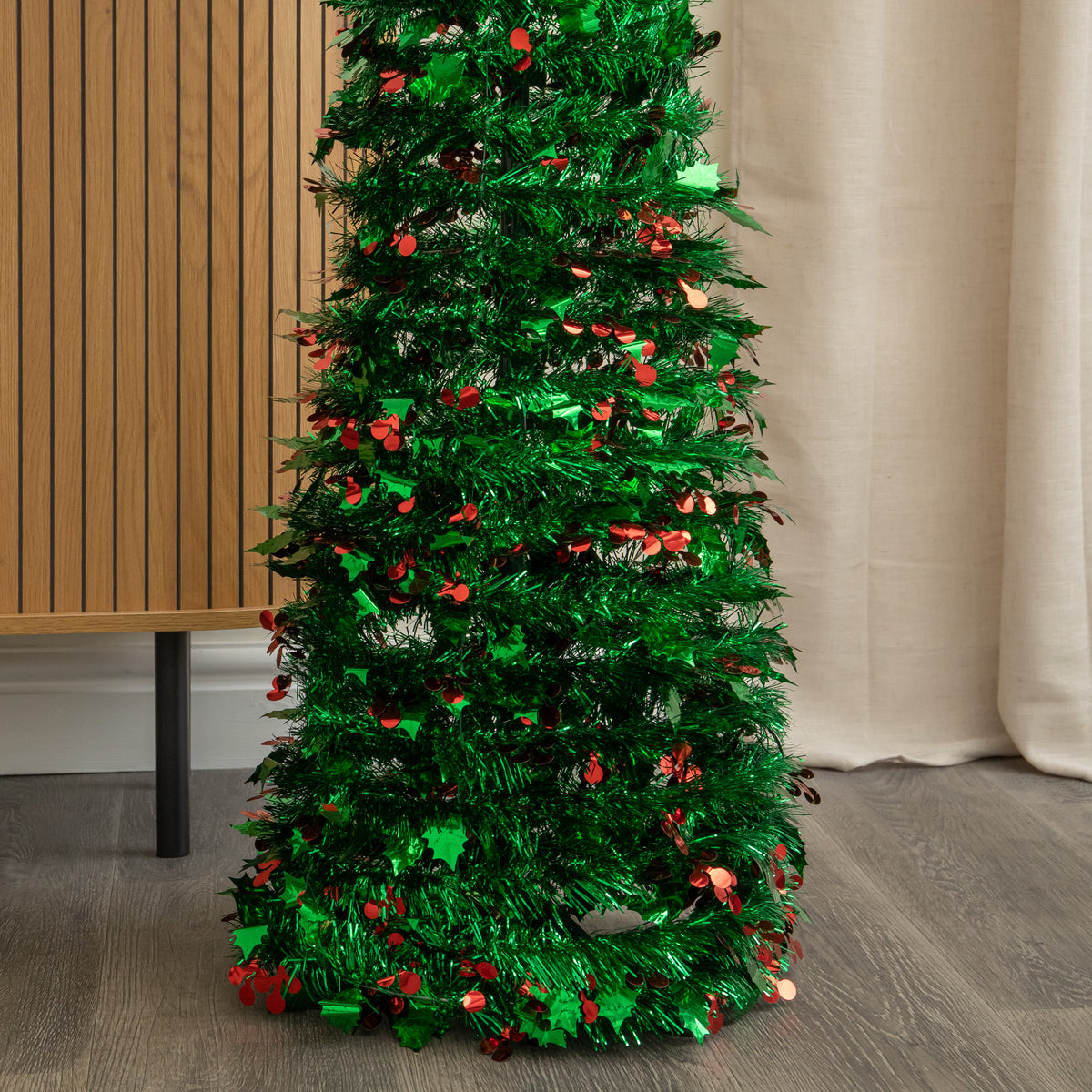 1.5m (5ft) Pop up Tinsel Christmas Tree with Stand