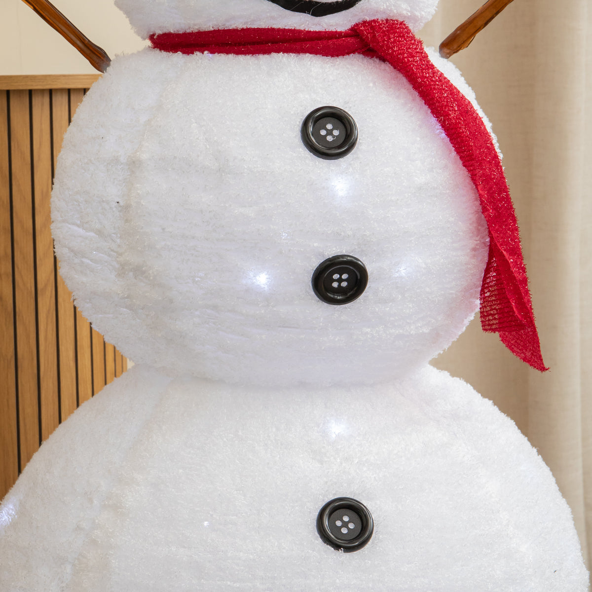 1.2m (4ft) Light up Foldable Christmas Snowman with 100 White LEDs