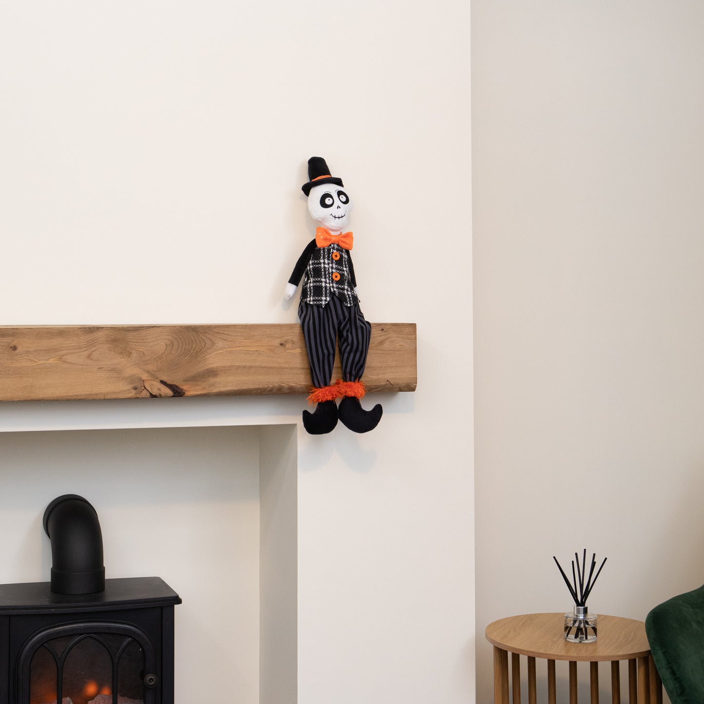 60cm Mr Bones Seated Halloween Decoration with Dangly Legs