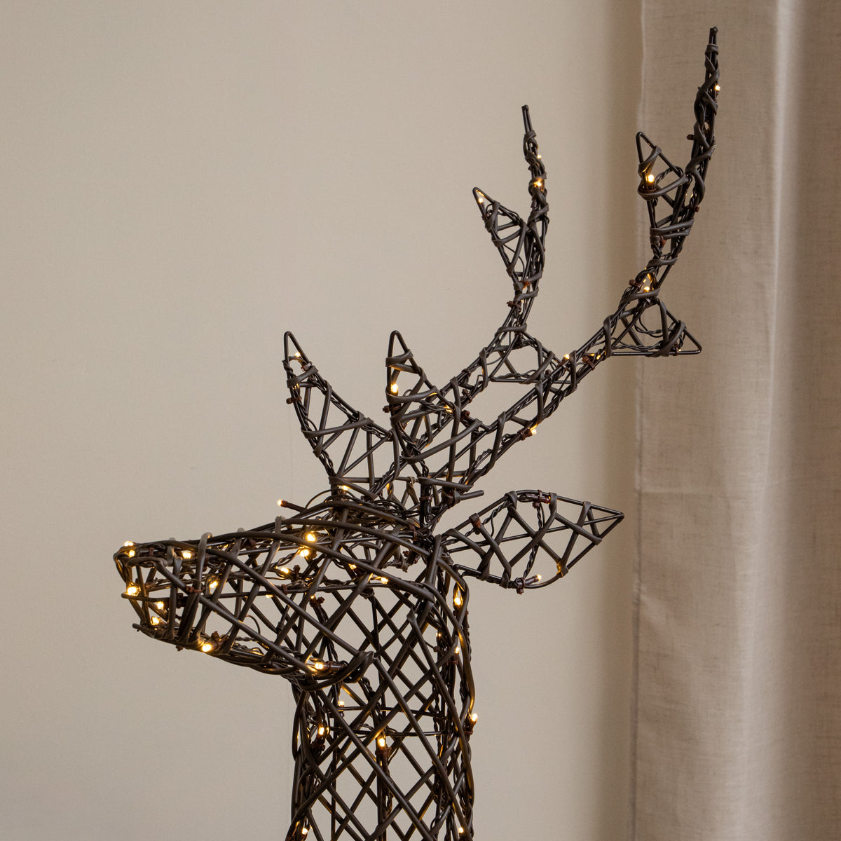 1.5m Light Up Prancing Stag Christmas Reindeer with 260 Warm White LEDs