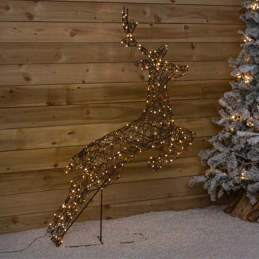 1.5m Light Up Prancing Stag Christmas Reindeer with 260 Warm White LEDs