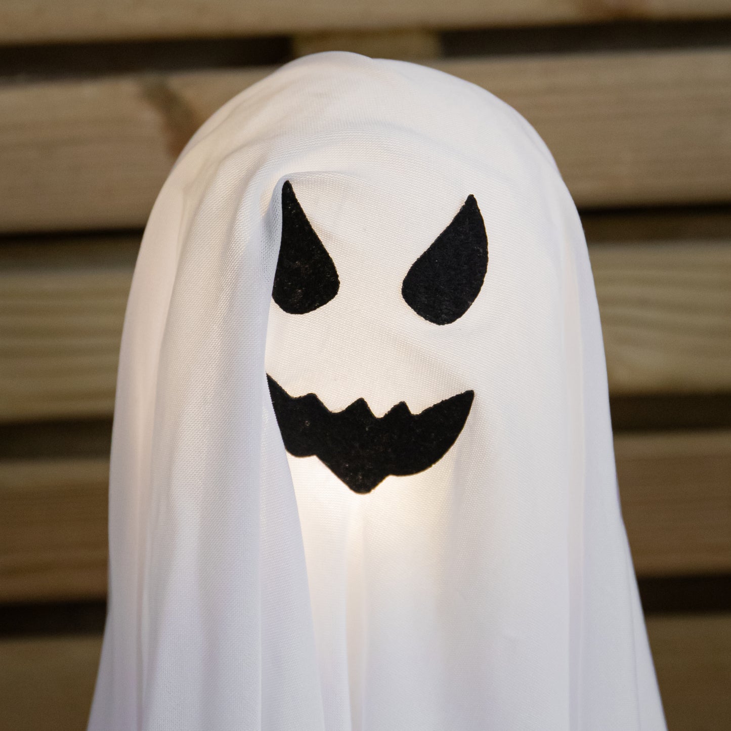 51cm Set of 3 Battery Powered Light up Ghost Halloween Path Lights with LEDs