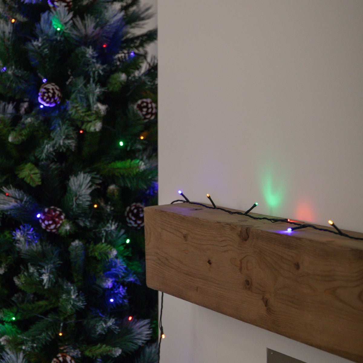 50m 500 LED Multi-Action Christmas String Lights in Multi-Coloured