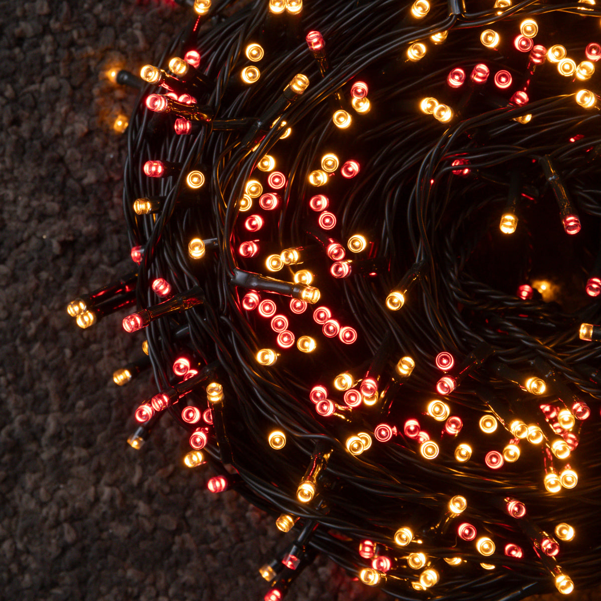 100m 1000 LED Multi-Action Christmas String Lights in Antique White & Red