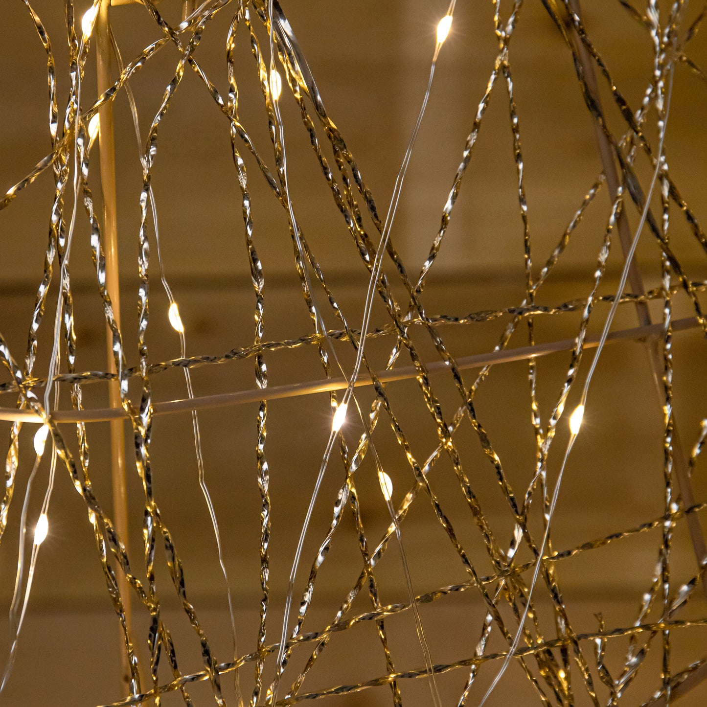 1m Light up Gold Twist Christmas Reindeer Family Set with 310 Warm White LEDs