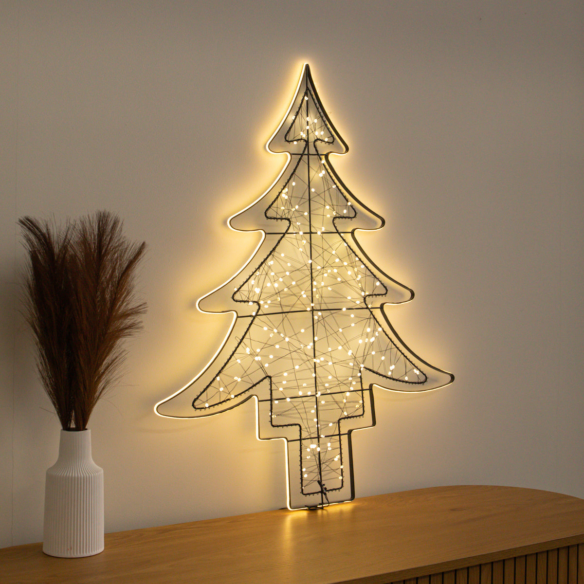 80cm Light up Halo Christmas Tree Decoration with Warm White LEDs