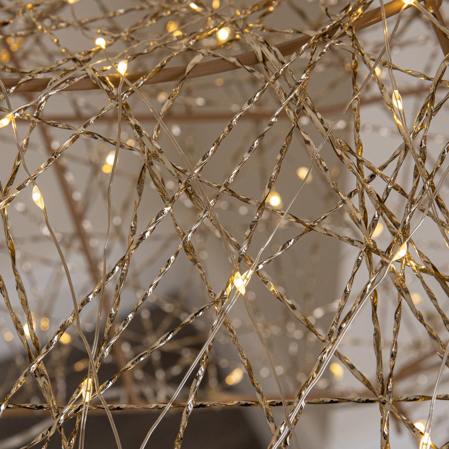 2m Light up Gold Twist Standing Christmas Stag 1000 Warm White LEDs