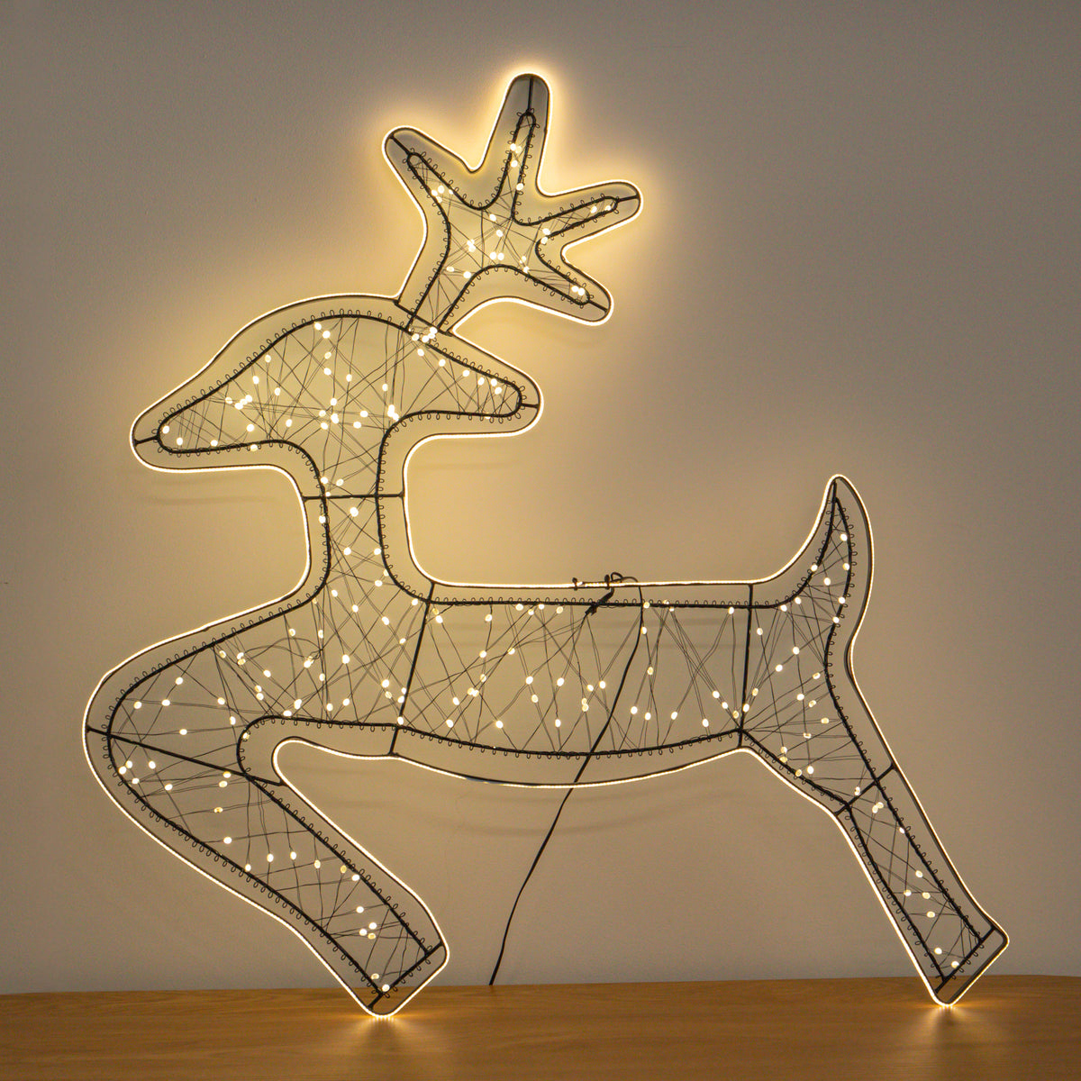 79cm Light up Halo Christmas Reindeer Decoration with Warm White LEDs