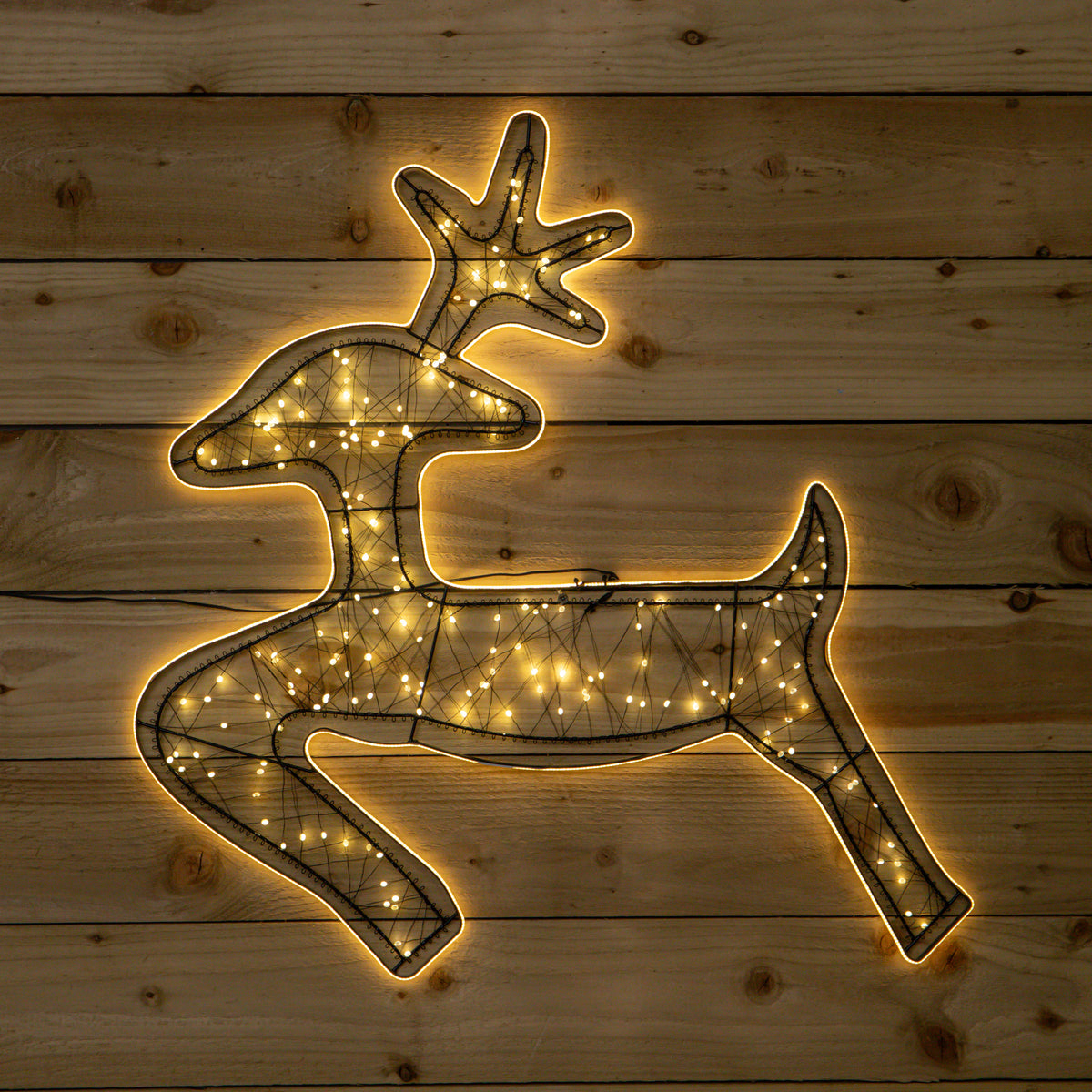 79cm Light up Halo Christmas Reindeer Decoration with Warm White LEDs