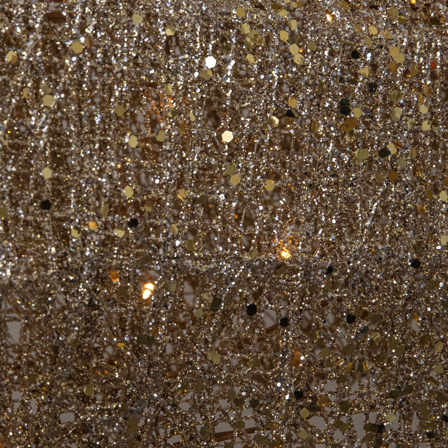 Set of 3 Gold Glitter Light Up Reindeer Family with 210 Warm White LEDs & Timer